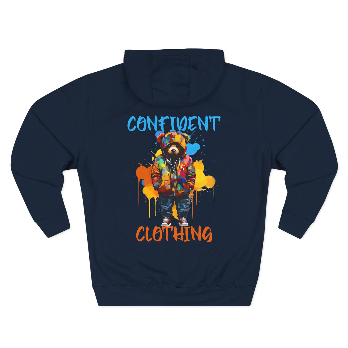 Confident Clothing Bear Graphic Fleece Hoodie