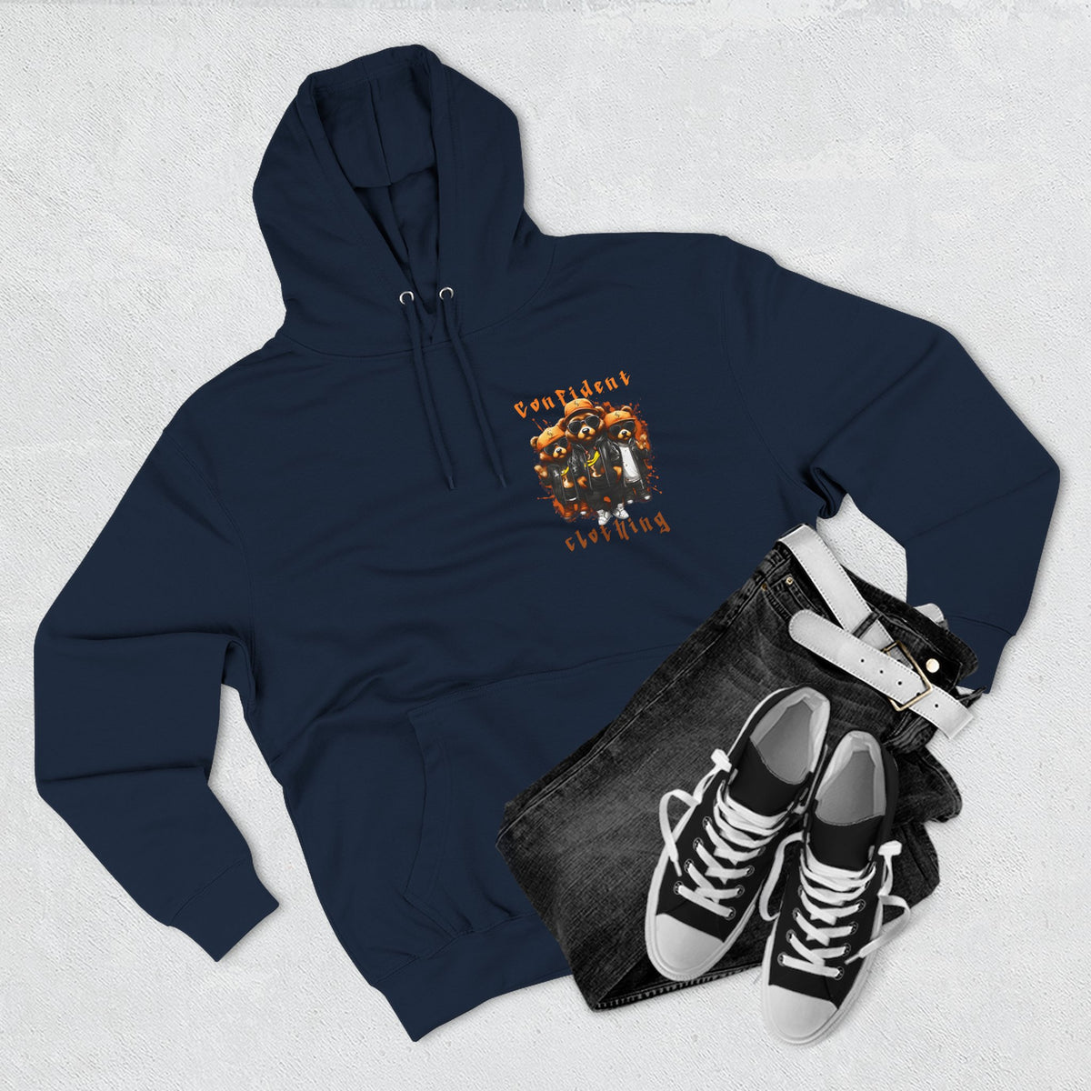 Confident Clothing Raccoon Crew Fleece Hoodie