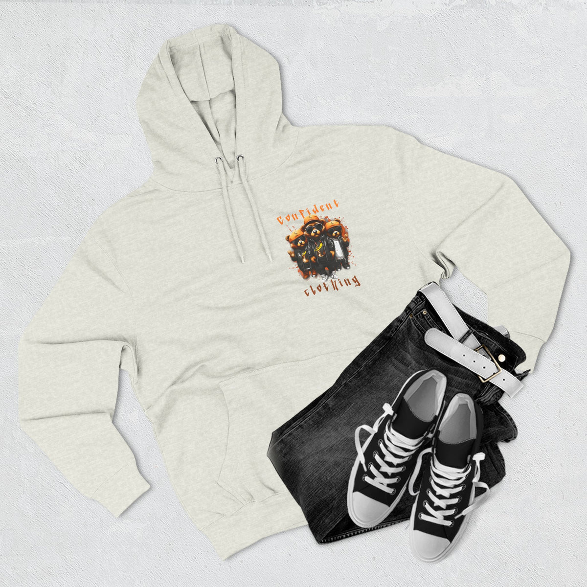 Confident Clothing Raccoon Crew Fleece Hoodie