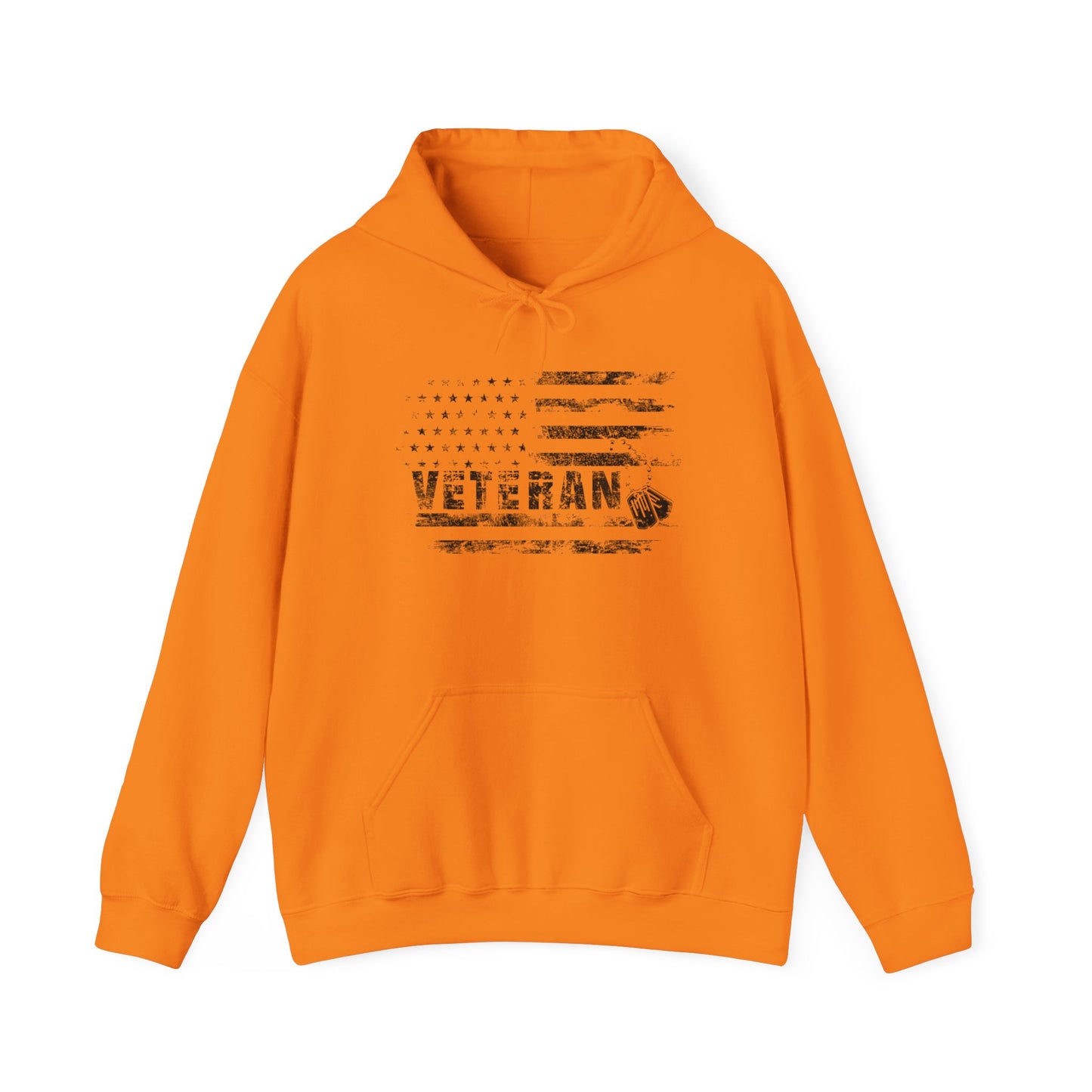 Veteran White Hoodie (black logo)