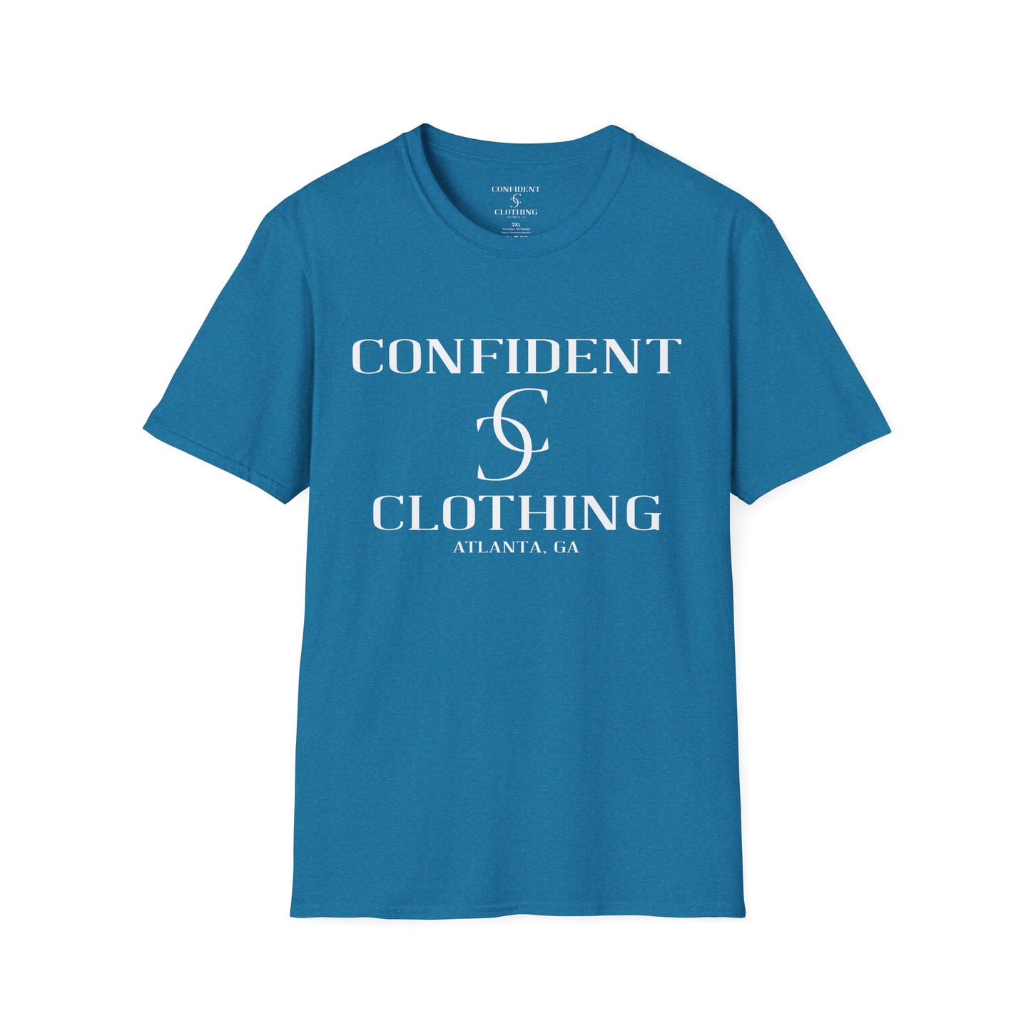 cc (Unisex) multi-color Confident Clothing Luxury Soft Style T-Shirt (mc white logo)