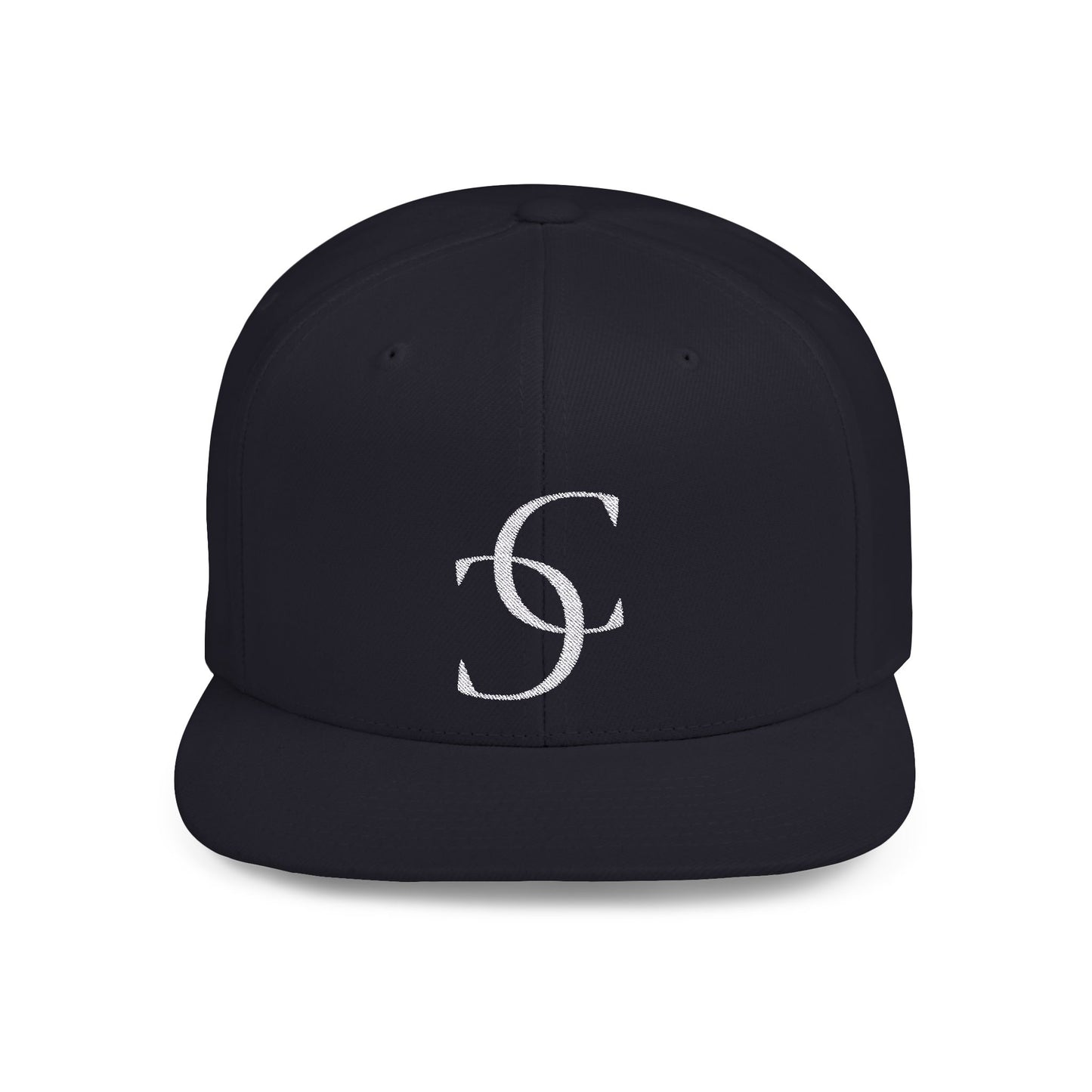 (hats) Confident Clothing Flat Bill Snapback (big logo white cc)