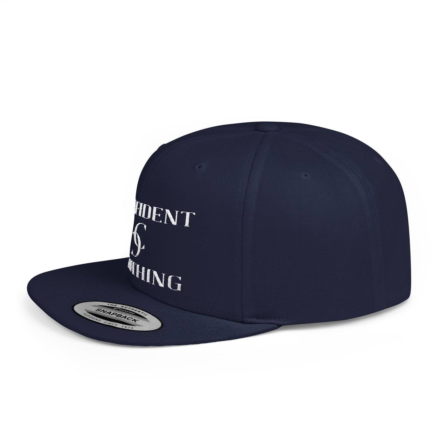 (hats) Confident Clothing Flat Bill Snapback (scc white logo)
