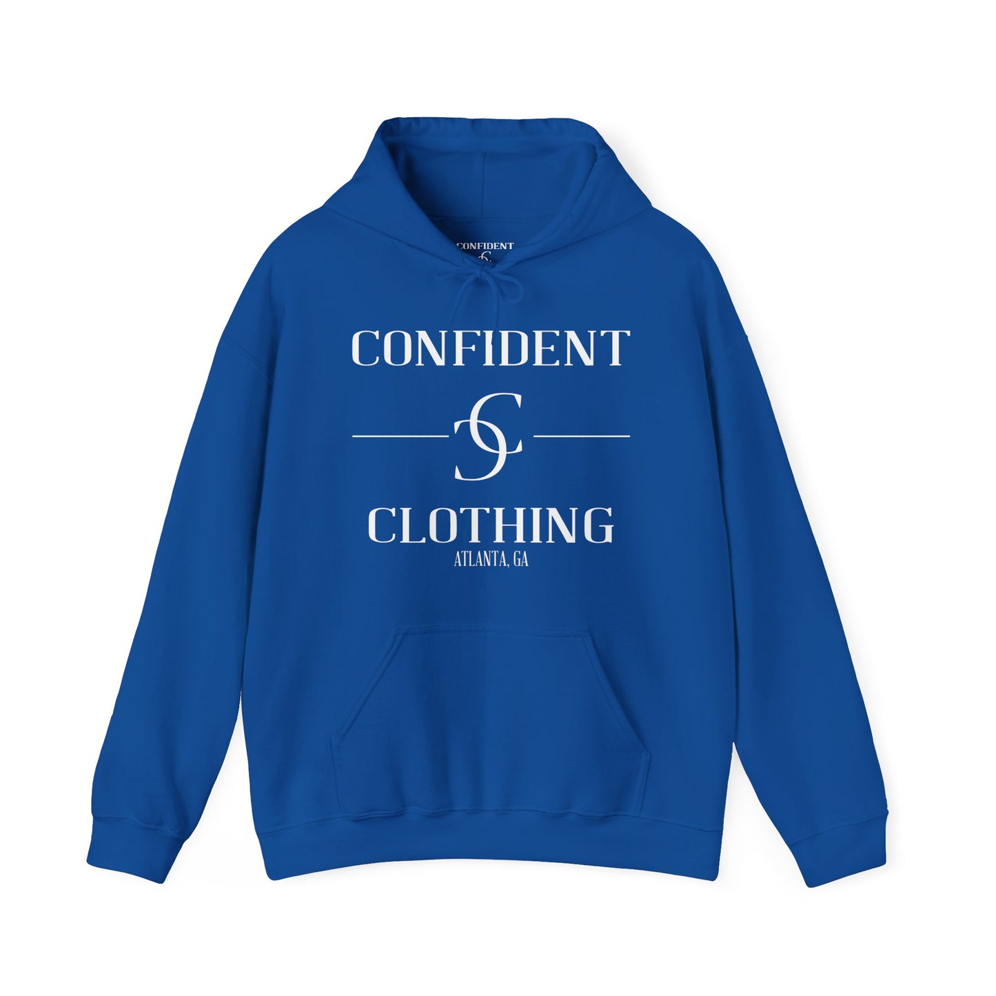 cc (Unisex) multi-color Confident Clothing Luxury Hooded Sweatshirt (white logo)