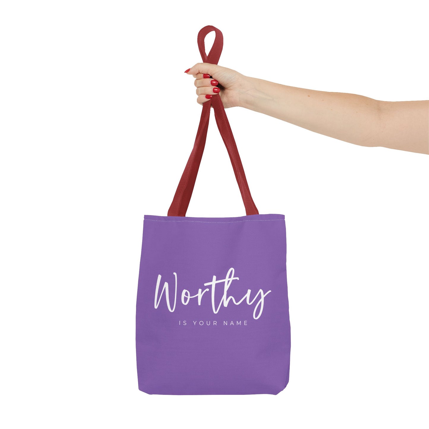 (tote bags) Worthy is Your Name (light purple)