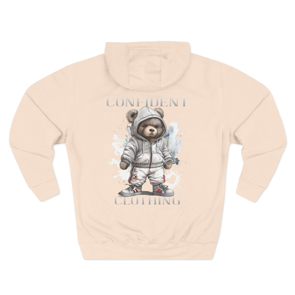 Confident Climbing Astronaut Snow Bear Fleece Hoodie