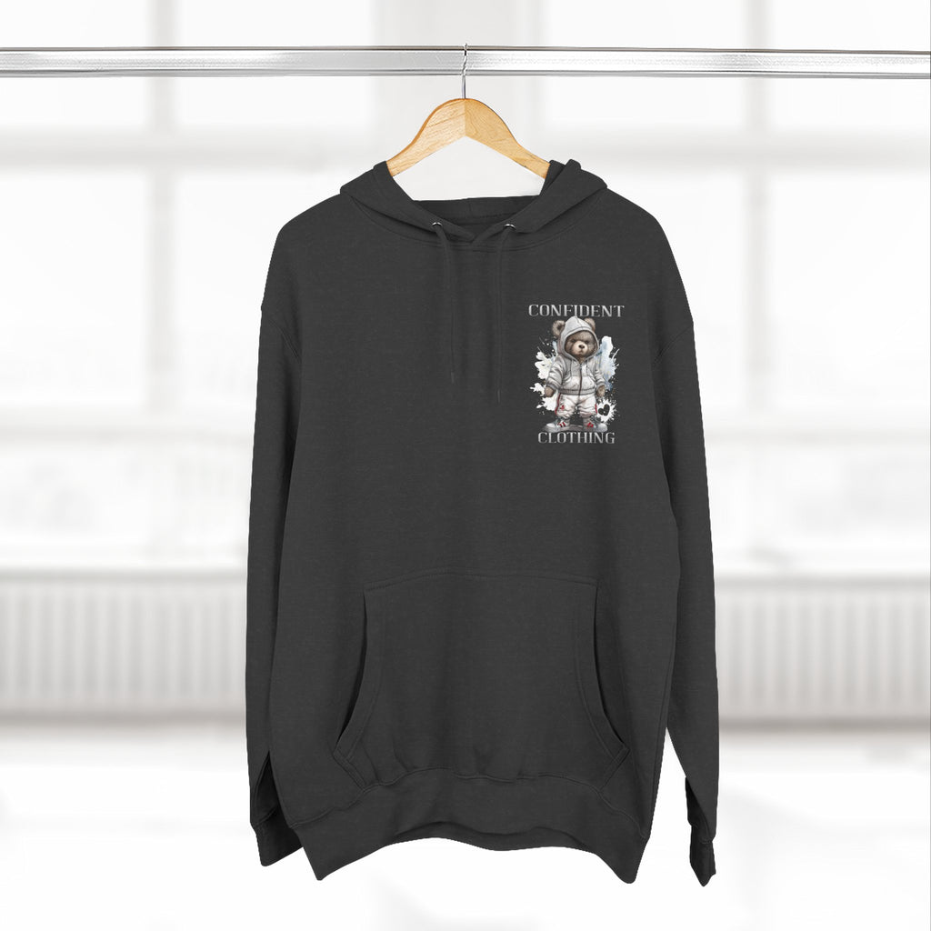 Confident Climbing Astronaut Snow Bear Fleece Hoodie