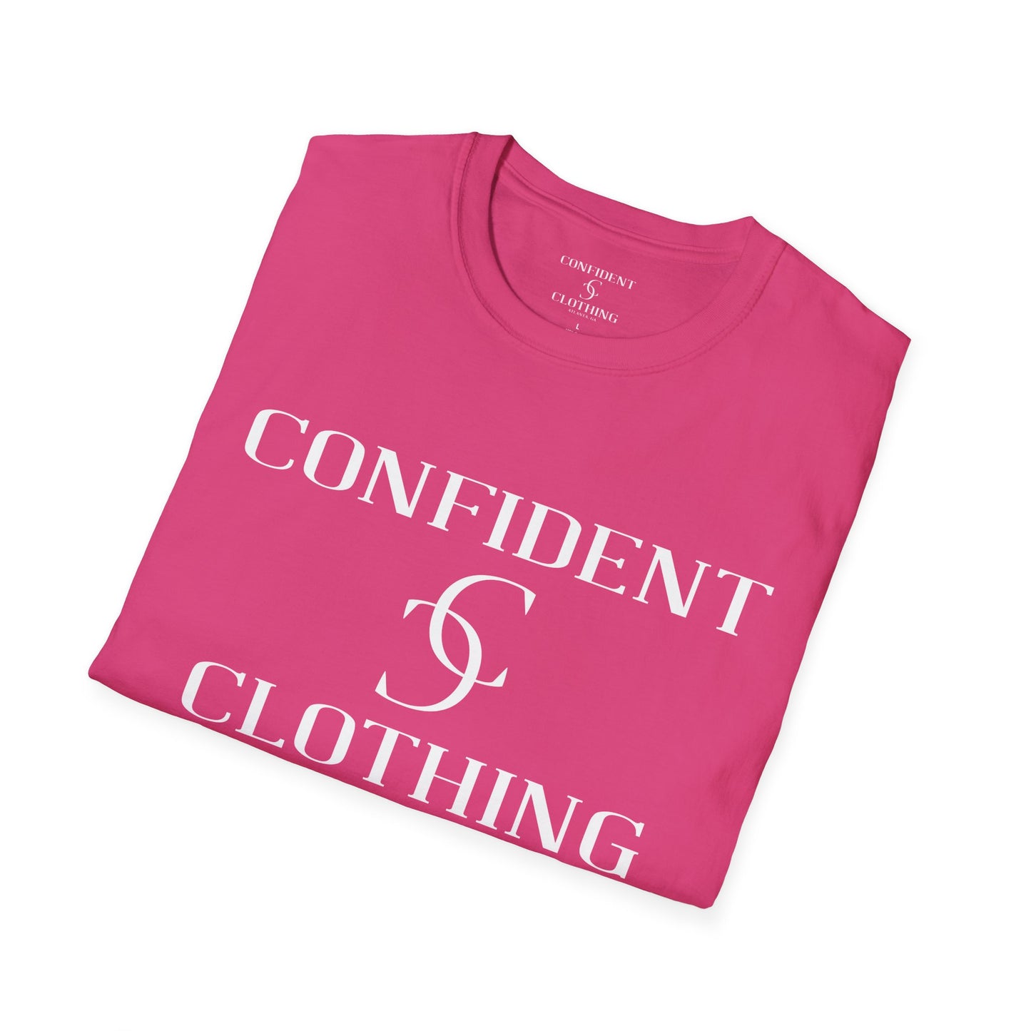 cc (Unisex) multi-color Confident Clothing Luxury Soft Style T-Shirt (mc white logo)
