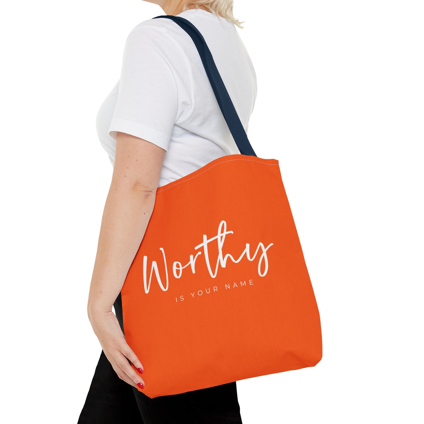 (tote bags) Worthy is Your Name (orange)