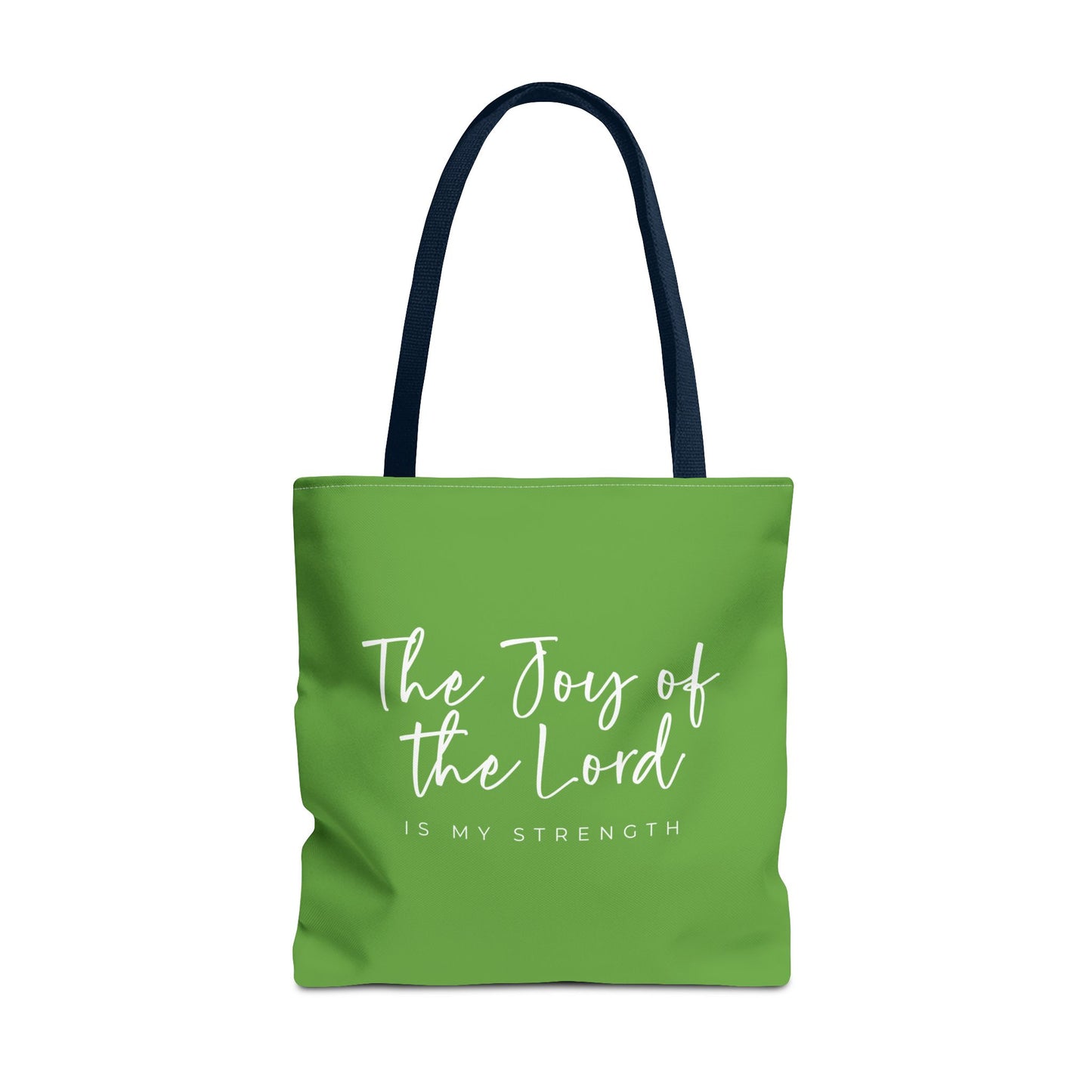 The Joy of the Lord is my Strength Tote Bag (kiwi green)