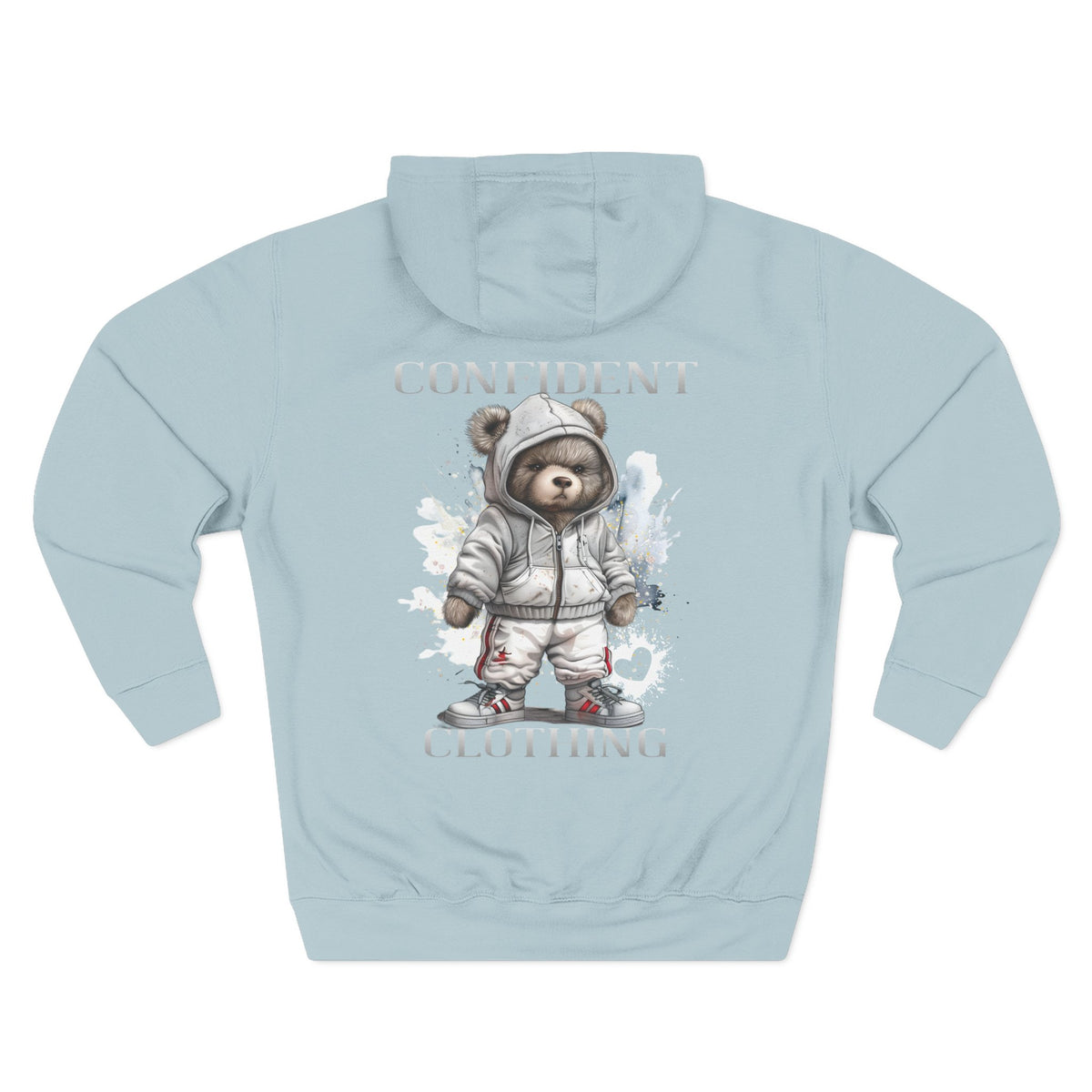 Confident Climbing Astronaut Snow Bear Fleece Hoodie
