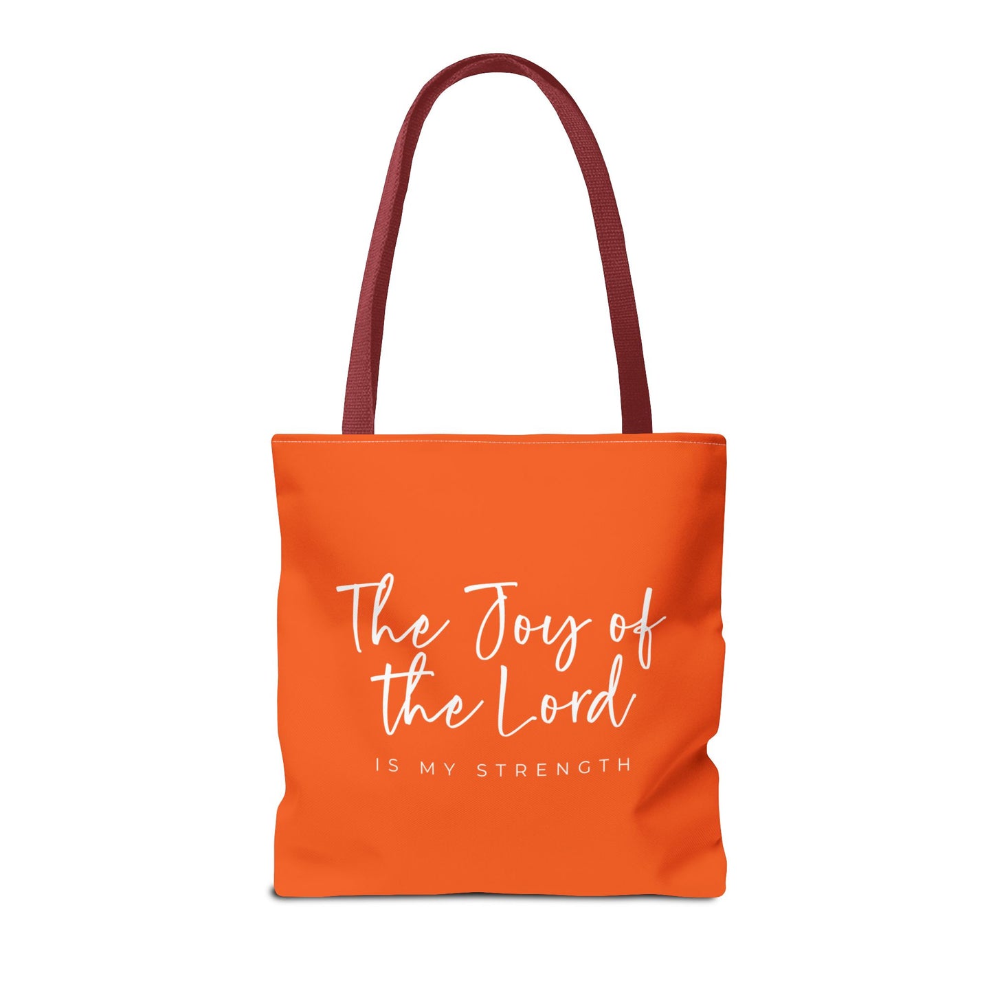 The Joy of the Lord is my Strength Tote Bag (orange)