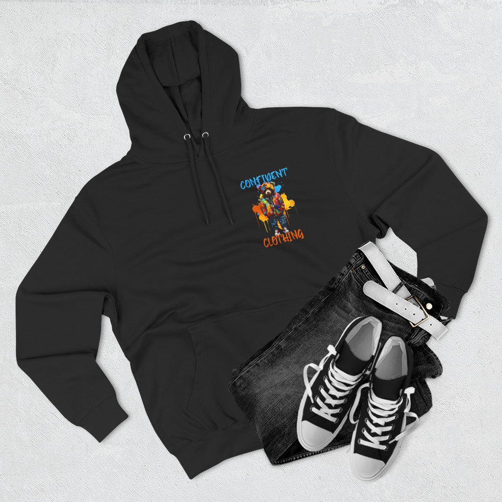 Confident Clothing Bear Graphic Fleece Hoodie