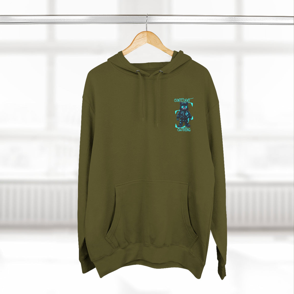 0.12 Confident Clothing Superstar Bear Graphic Fleece Hoodie