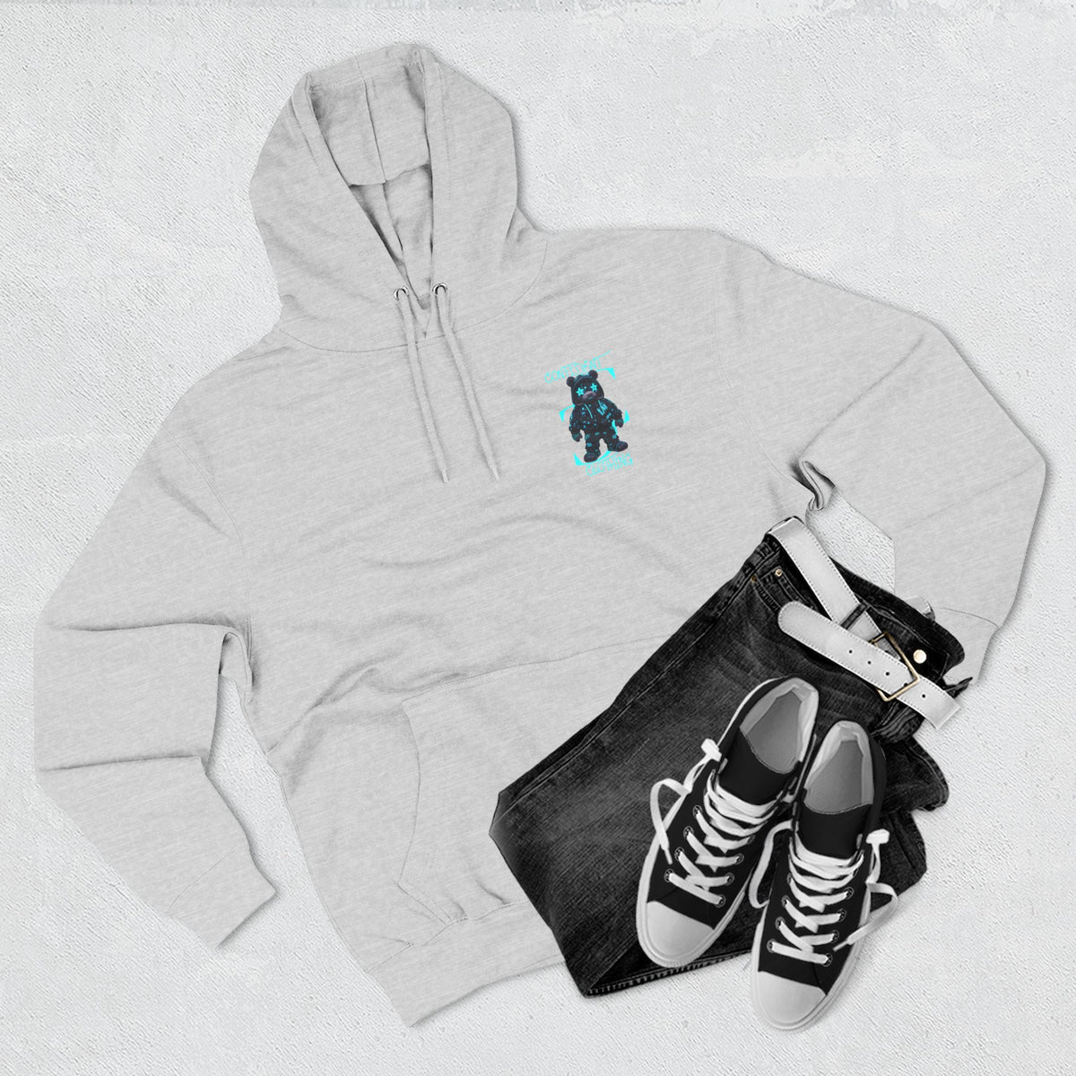 0.12 Confident Clothing Superstar Bear Graphic Fleece Hoodie