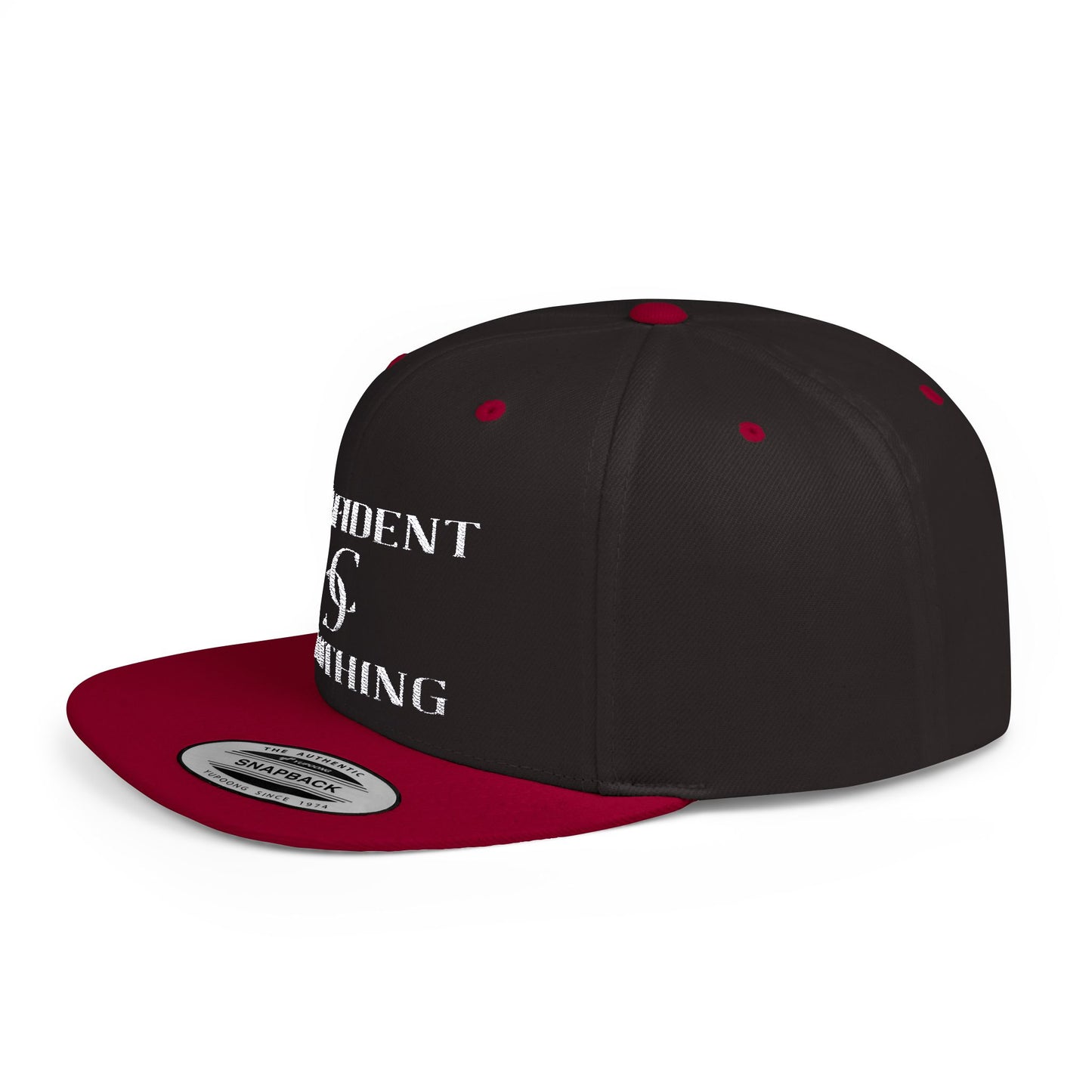 (hats) Confident Clothing Flat Bill Snapback (scc white logo)