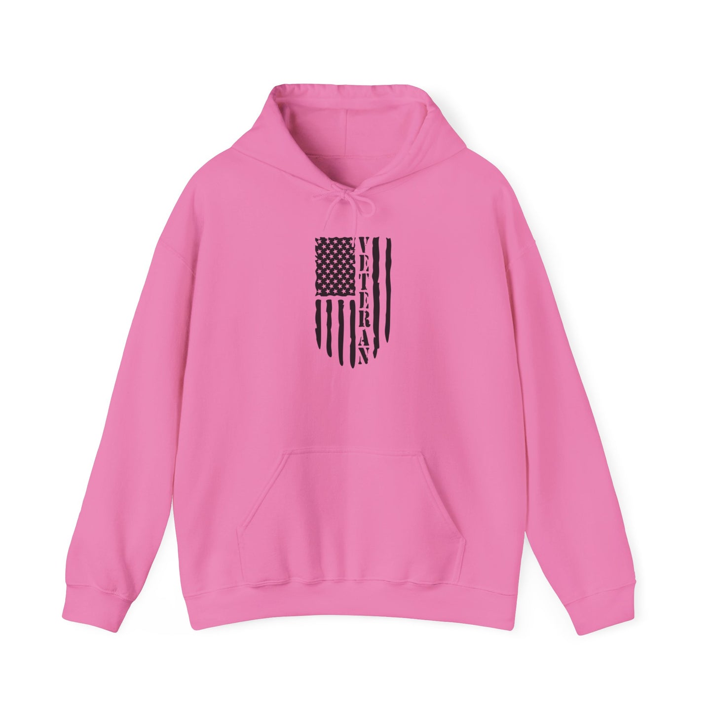 Veteran White Hoodie (black logo)