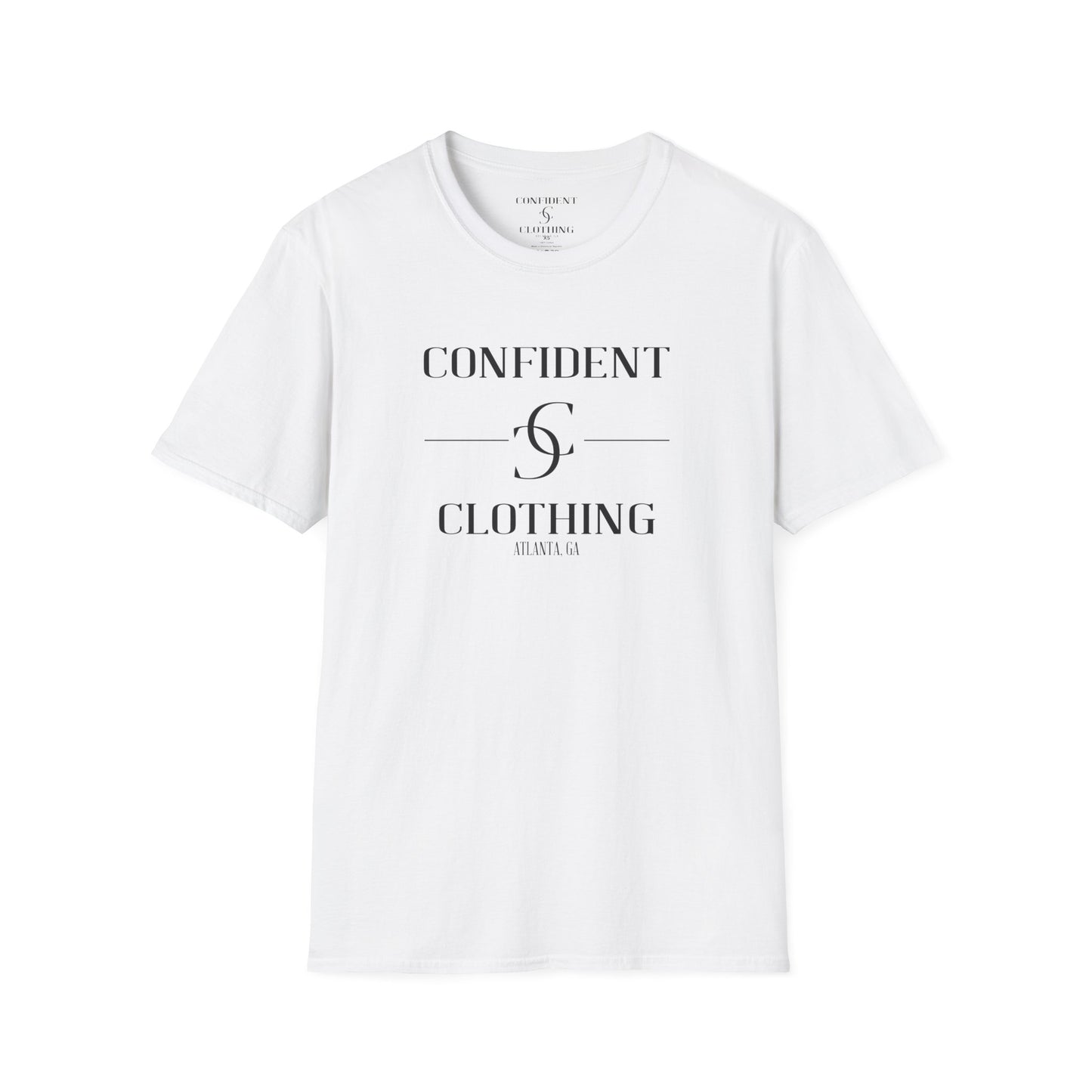 cc (Unisex) multi-color Confident Clothing Luxury Soft Style T-Shirt (ml black logo)
