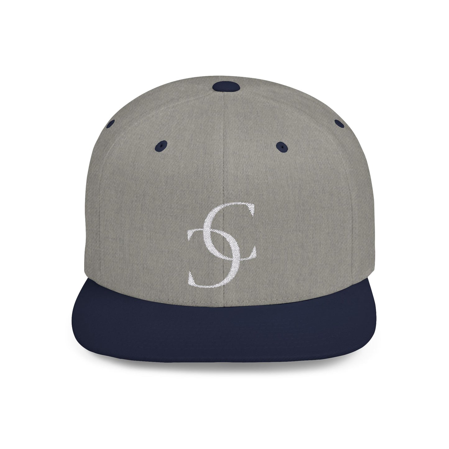 (hats) Confident Clothing Flat Bill Snapback (big logo white cc)