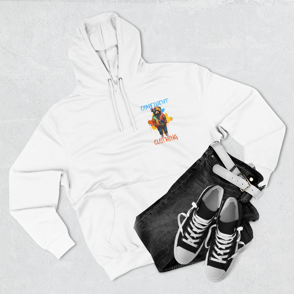 Confident Clothing Bear Graphic Fleece Hoodie