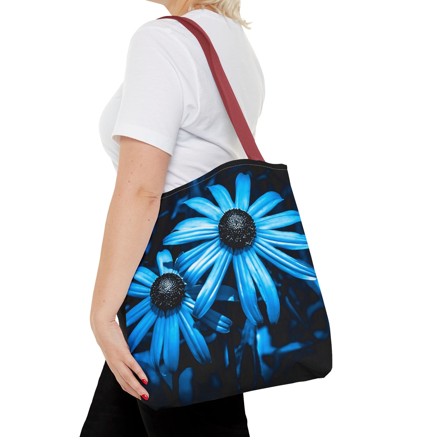 Turquoise Sunflower Tote Bag