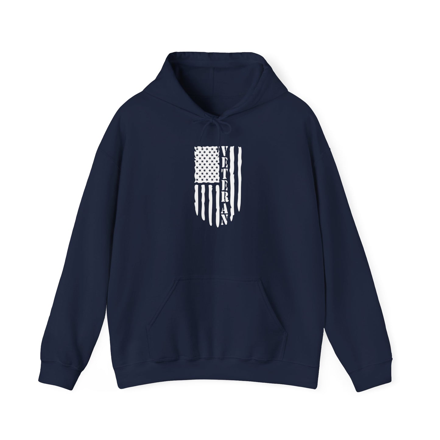 Veteran Black Hoodie (white logo)