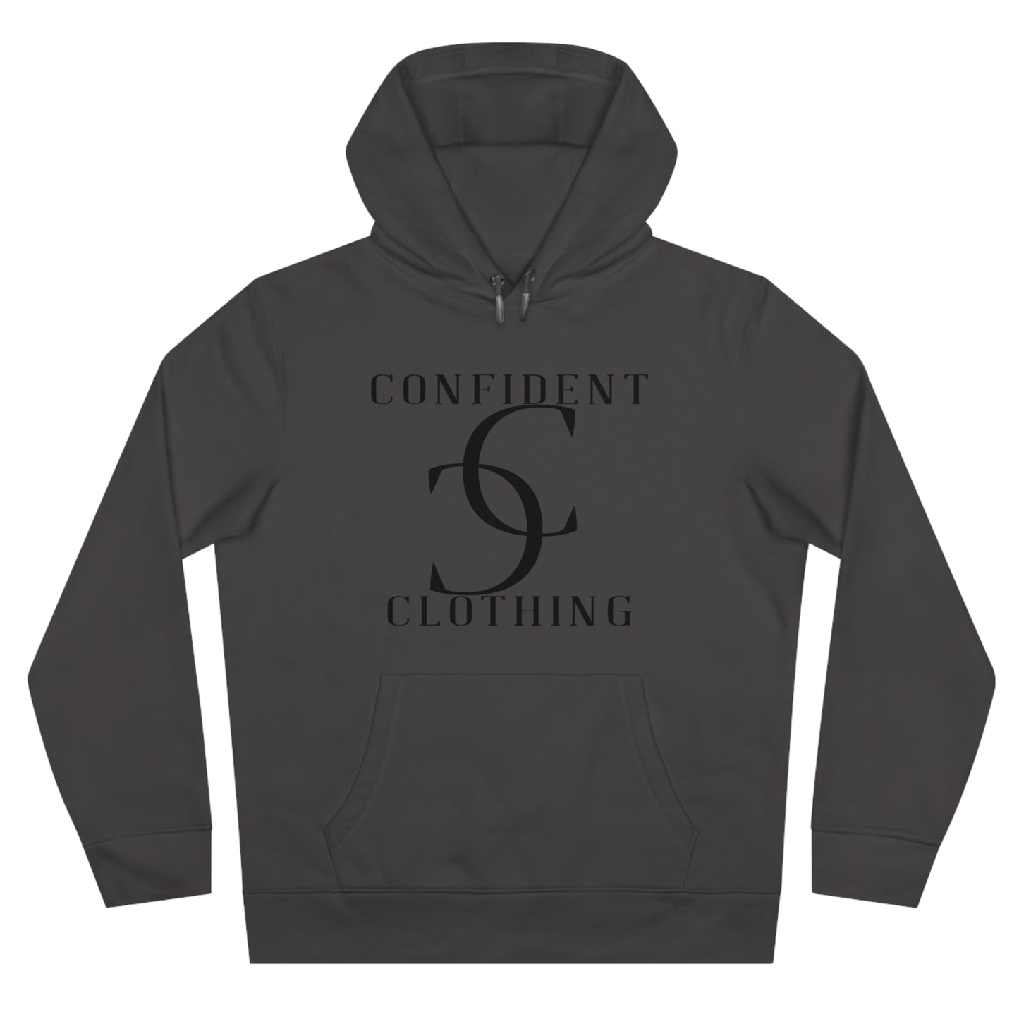 (hoodie unisex) multi-color Confident Clothing Luxury Hooded Sweatshirt (big cc black logo)