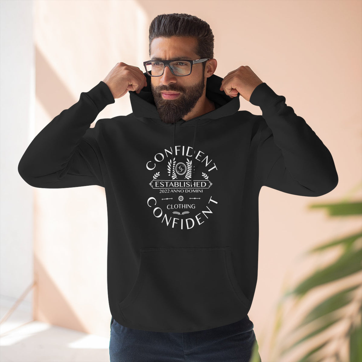 1.3 Confident Clothing Casual Graphic Fleece Hoodie