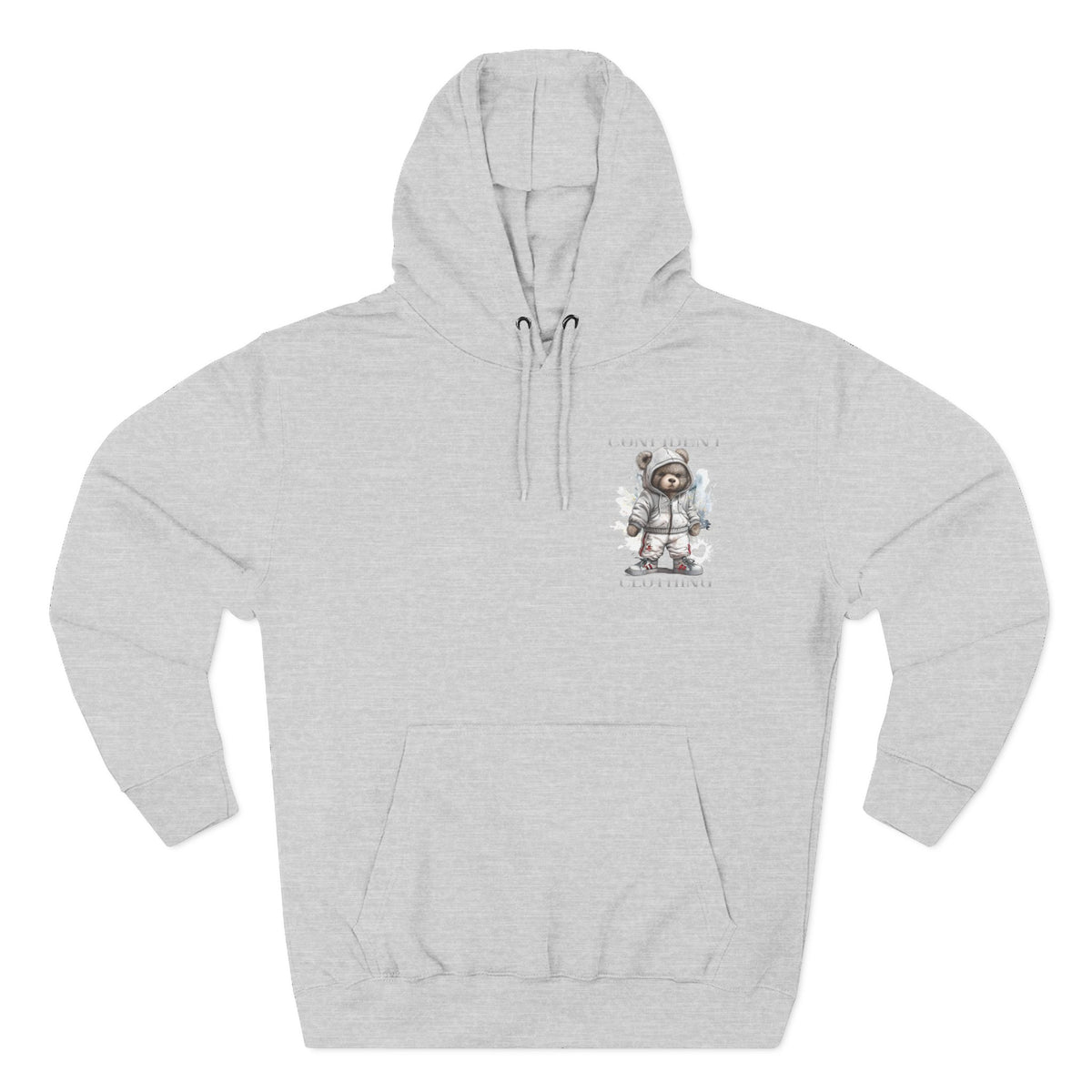 Confident Climbing Astronaut Snow Bear Fleece Hoodie