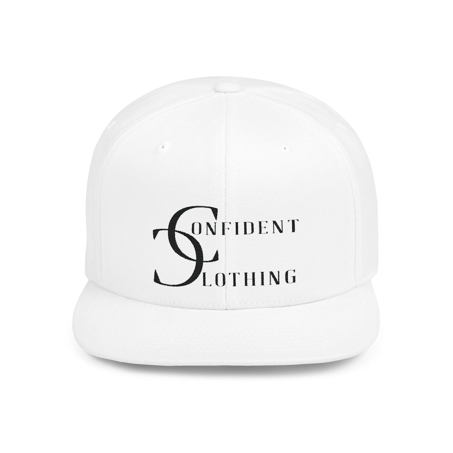 (hats) Confident Clothing Flat Bill Snapback (cc big black logo ll)