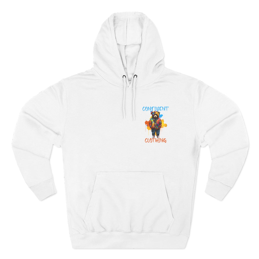 Confident Clothing Bear Graphic Fleece Hoodie