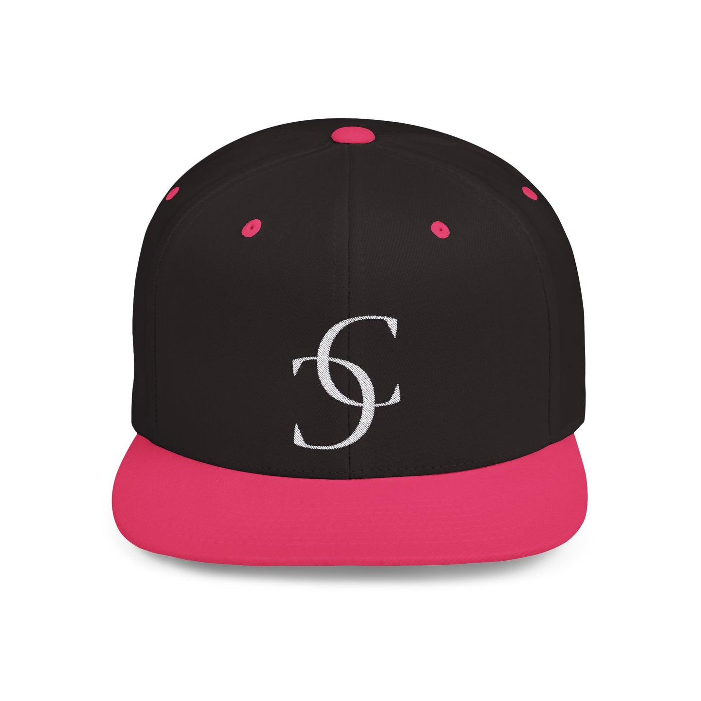 (hats) Confident Clothing Flat Bill Snapback (big logo white cc)
