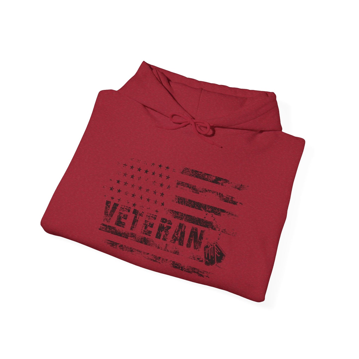 Veteran White Hoodie (black logo)