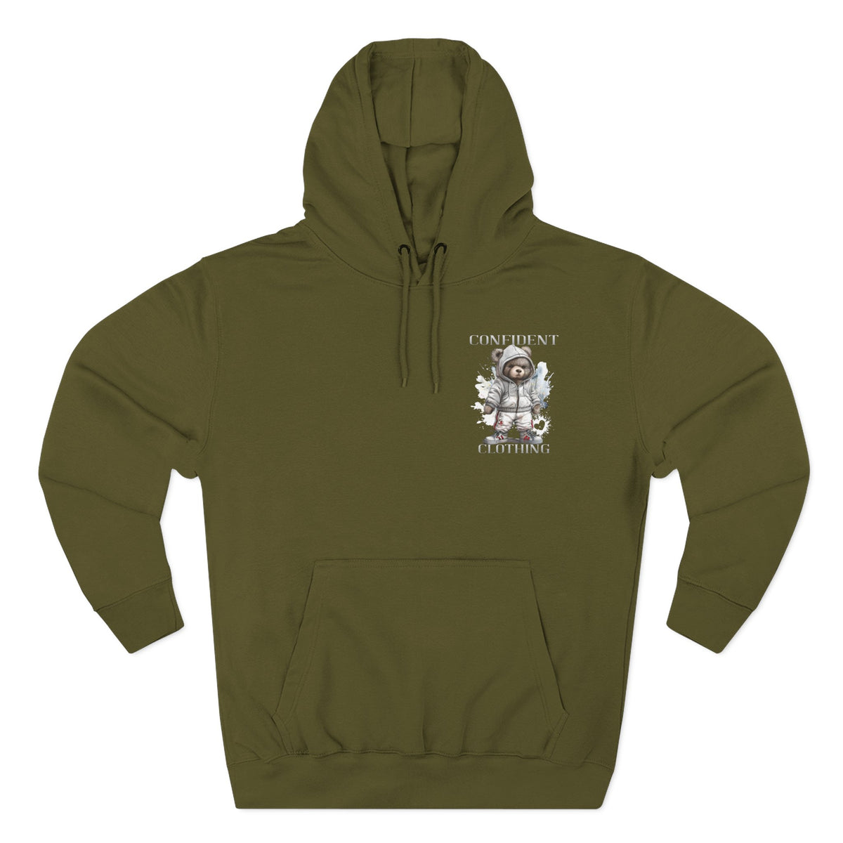 Confident Climbing Astronaut Snow Bear Fleece Hoodie