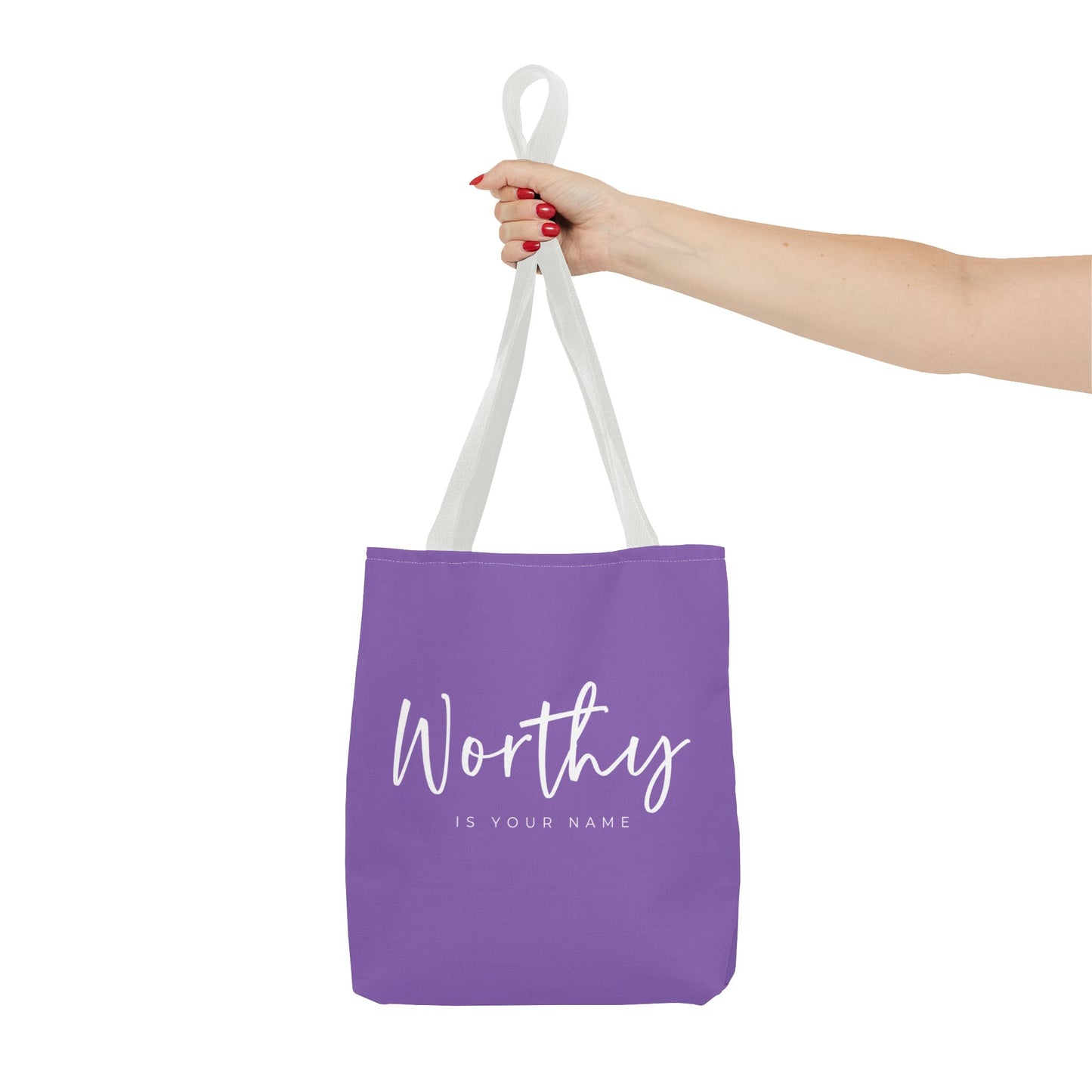 (tote bags) Worthy is Your Name (light purple)
