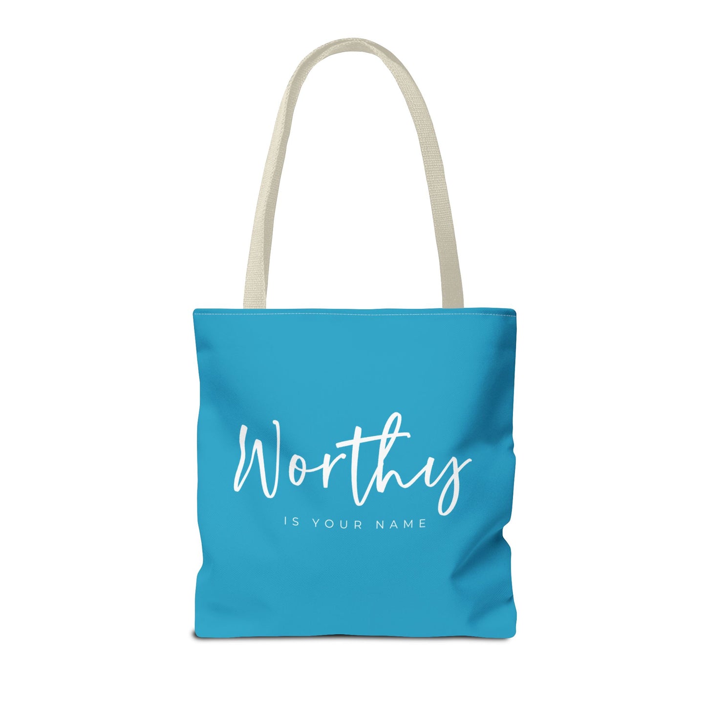 (tote bags) Worthy is Your Name (turquois)