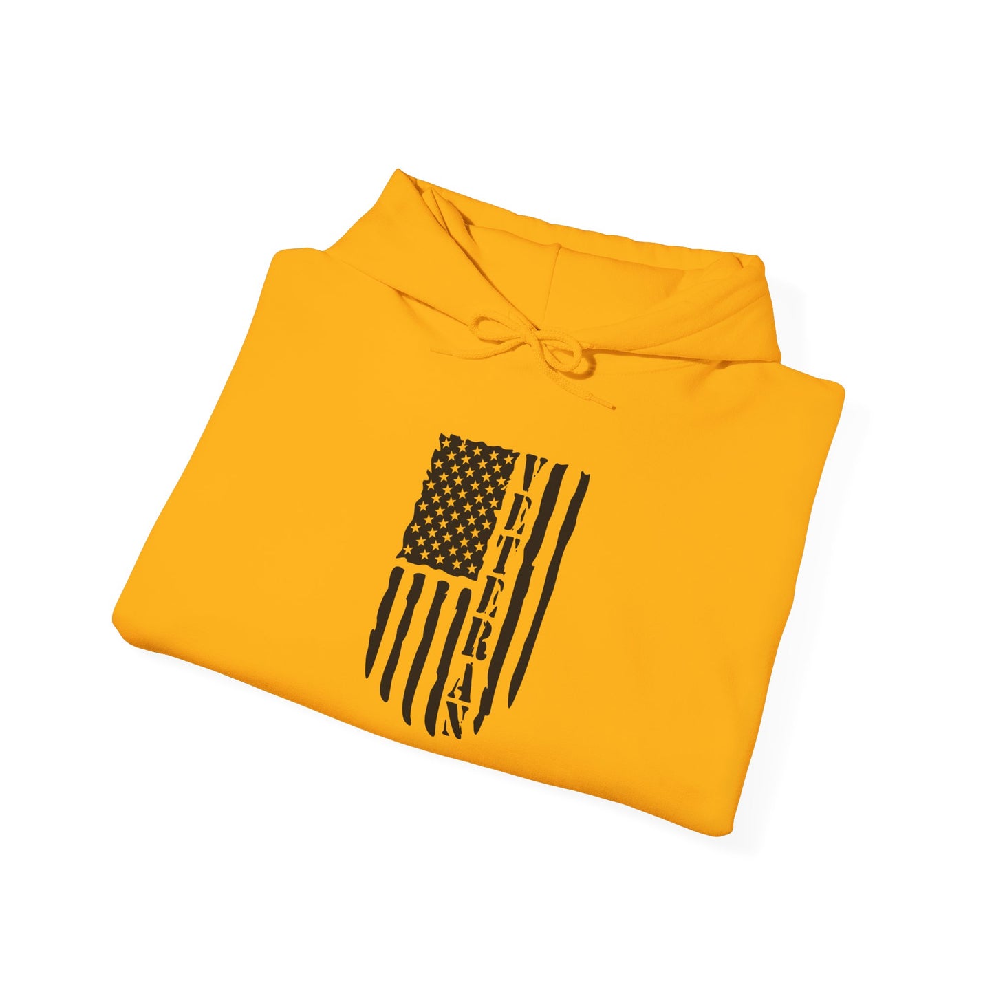 Veteran White Hoodie (black logo)