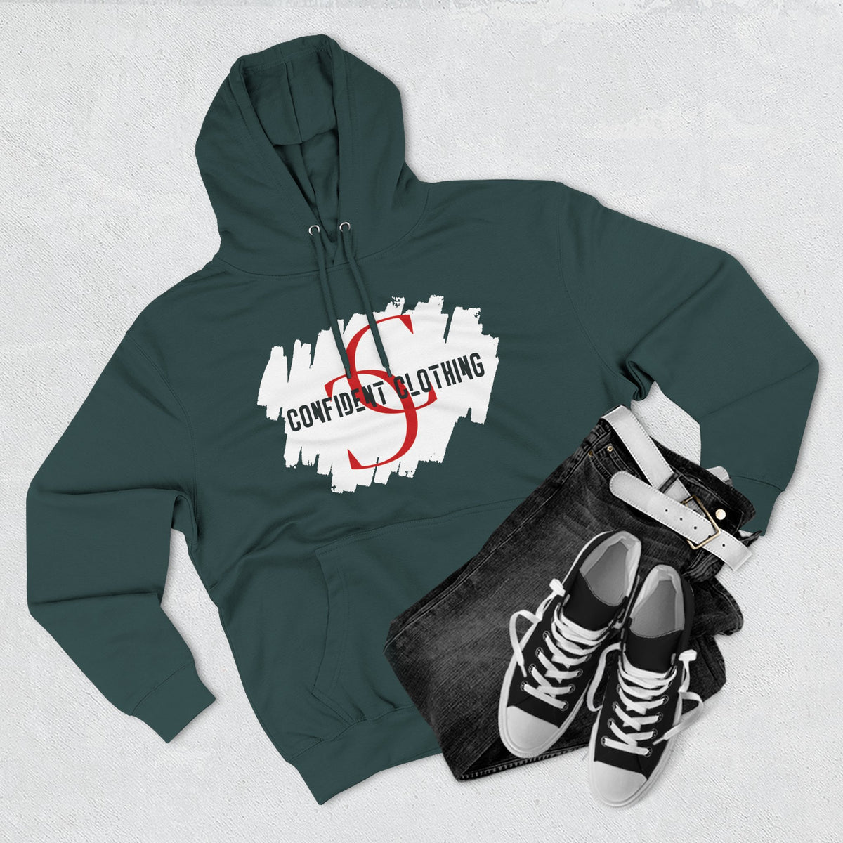 1.8 Confident Clothing Logo Fleece Hoodie