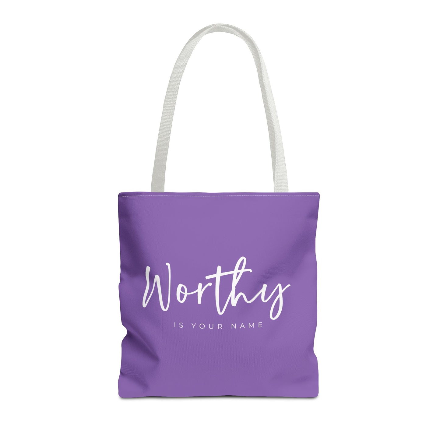 (tote bags) Worthy is Your Name (light purple)