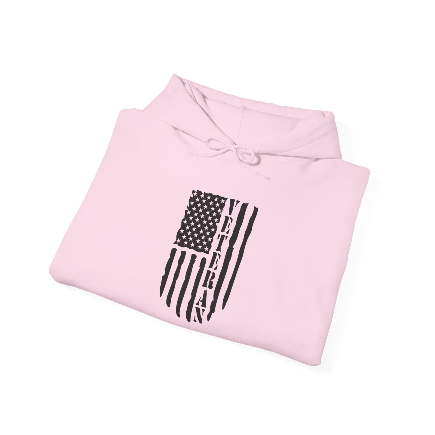 Veteran White Hoodie (black logo)