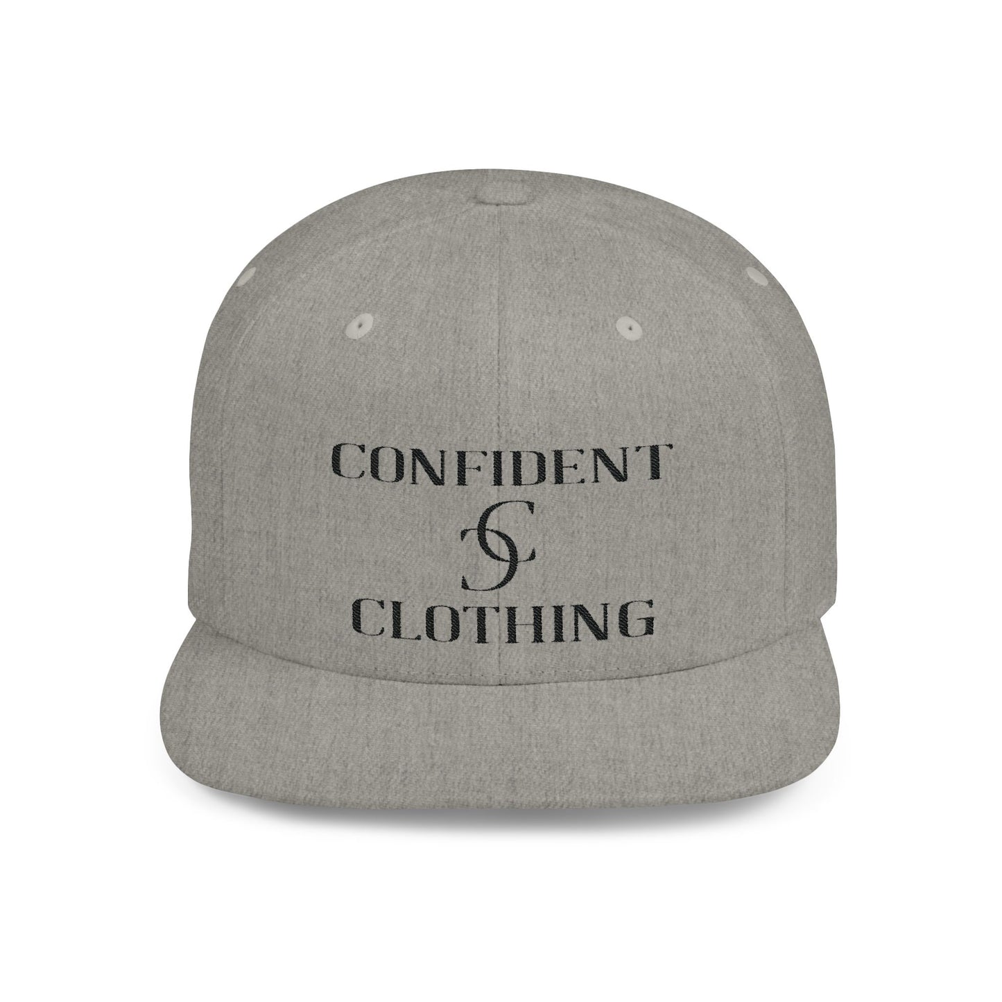 (hats) Confident Clothing Flat Bill Snapback (scc black logo)