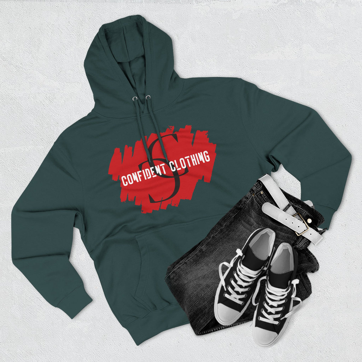 1.6 Confident Clothing Graphic Fleece Hoodie