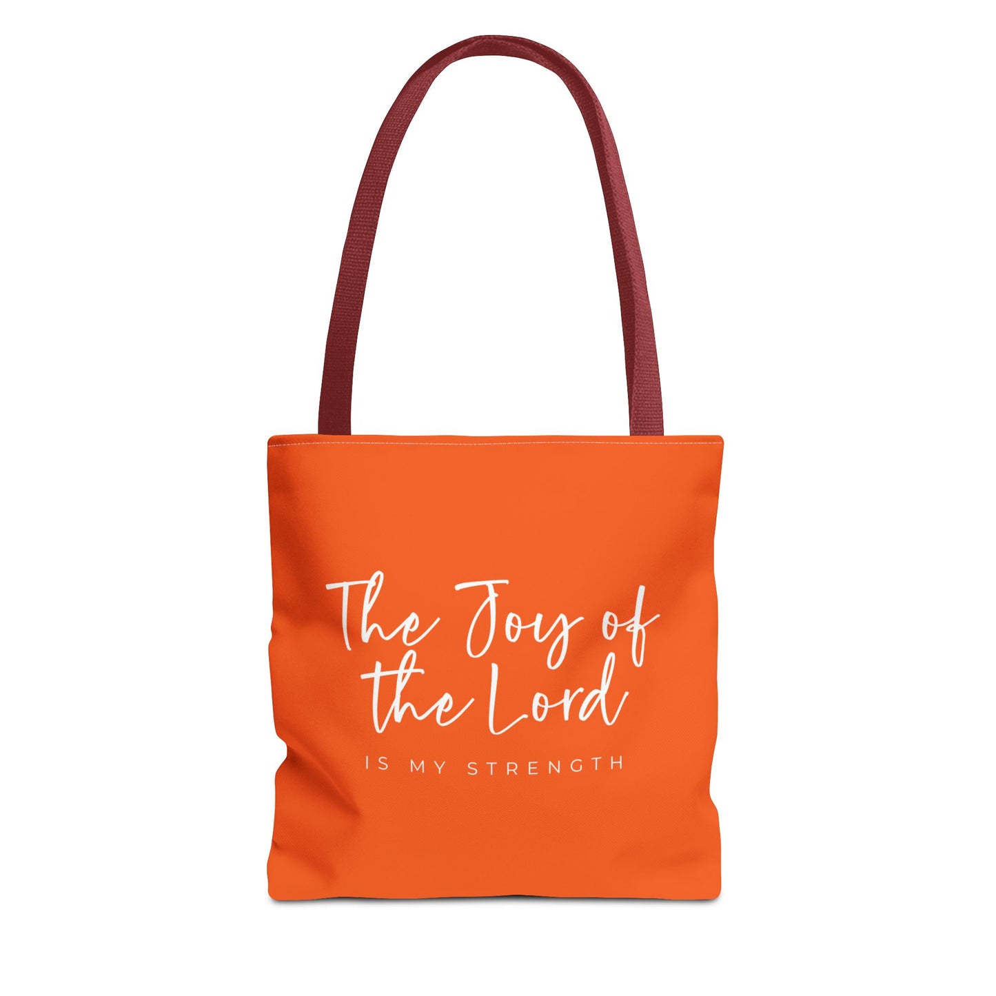 The Joy of the Lord is my Strength Tote Bag (orange)