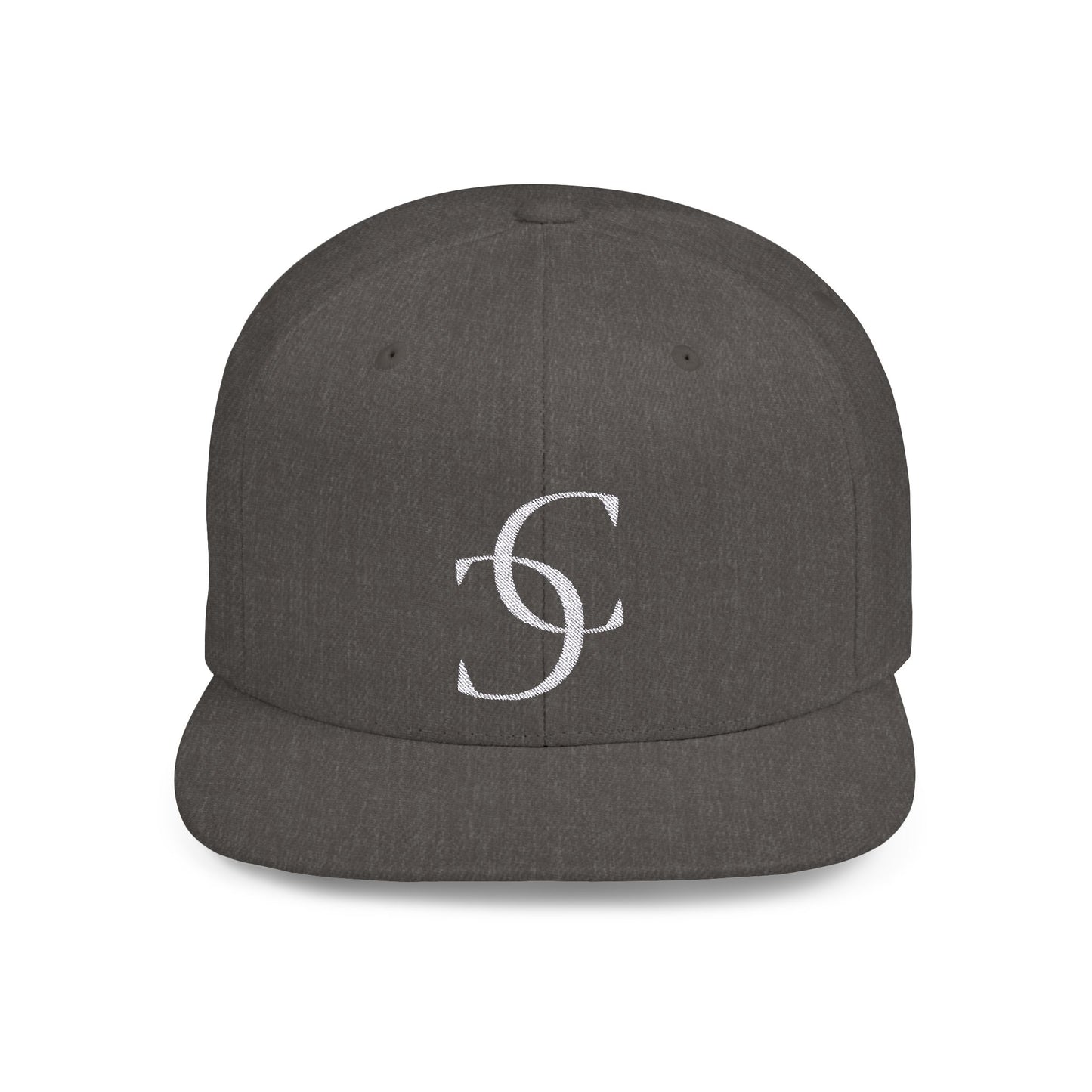 (hats) Confident Clothing Flat Bill Snapback (big logo white cc)