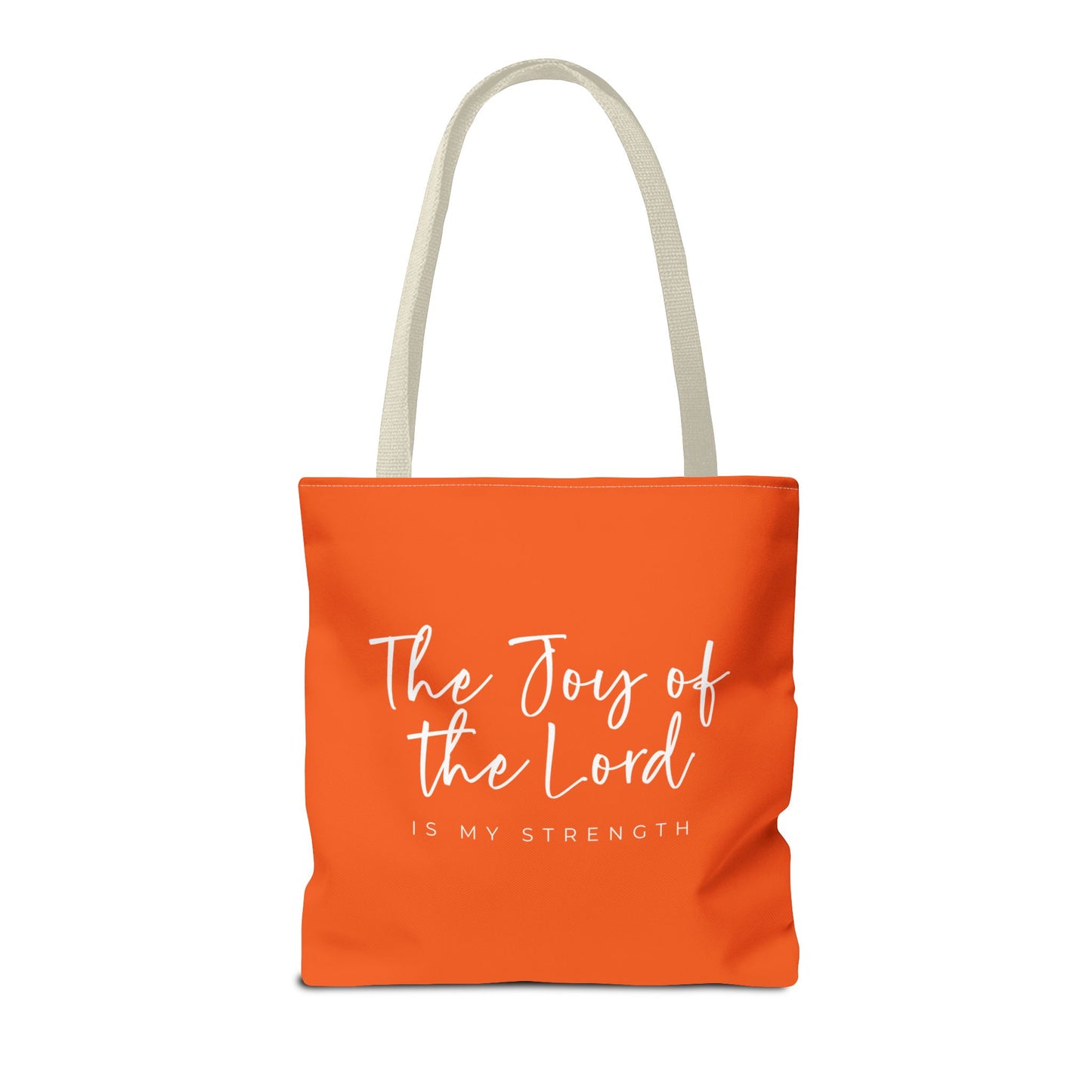 The Joy of the Lord is my Strength Tote Bag (orange)