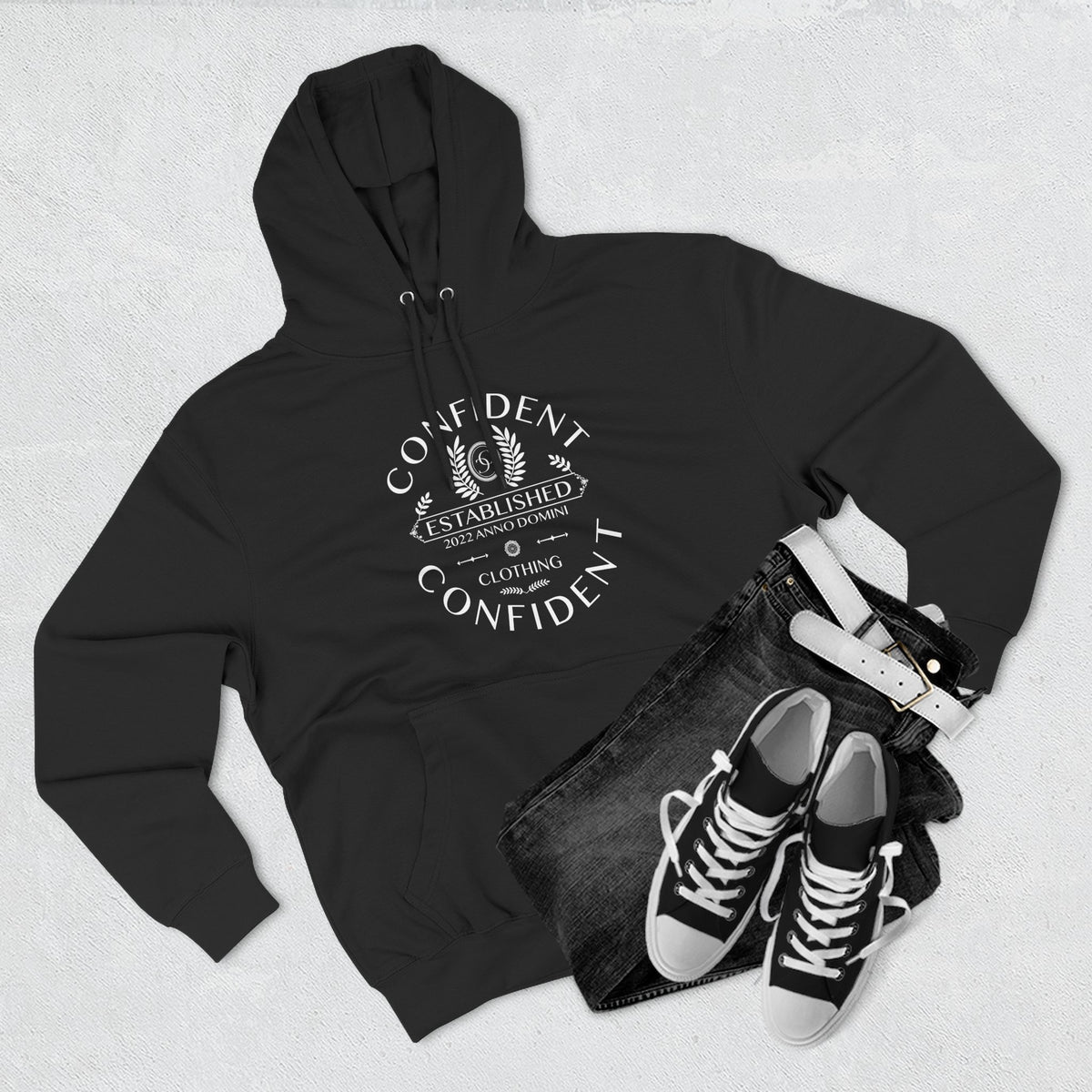 1.3 Confident Clothing Casual Graphic Fleece Hoodie