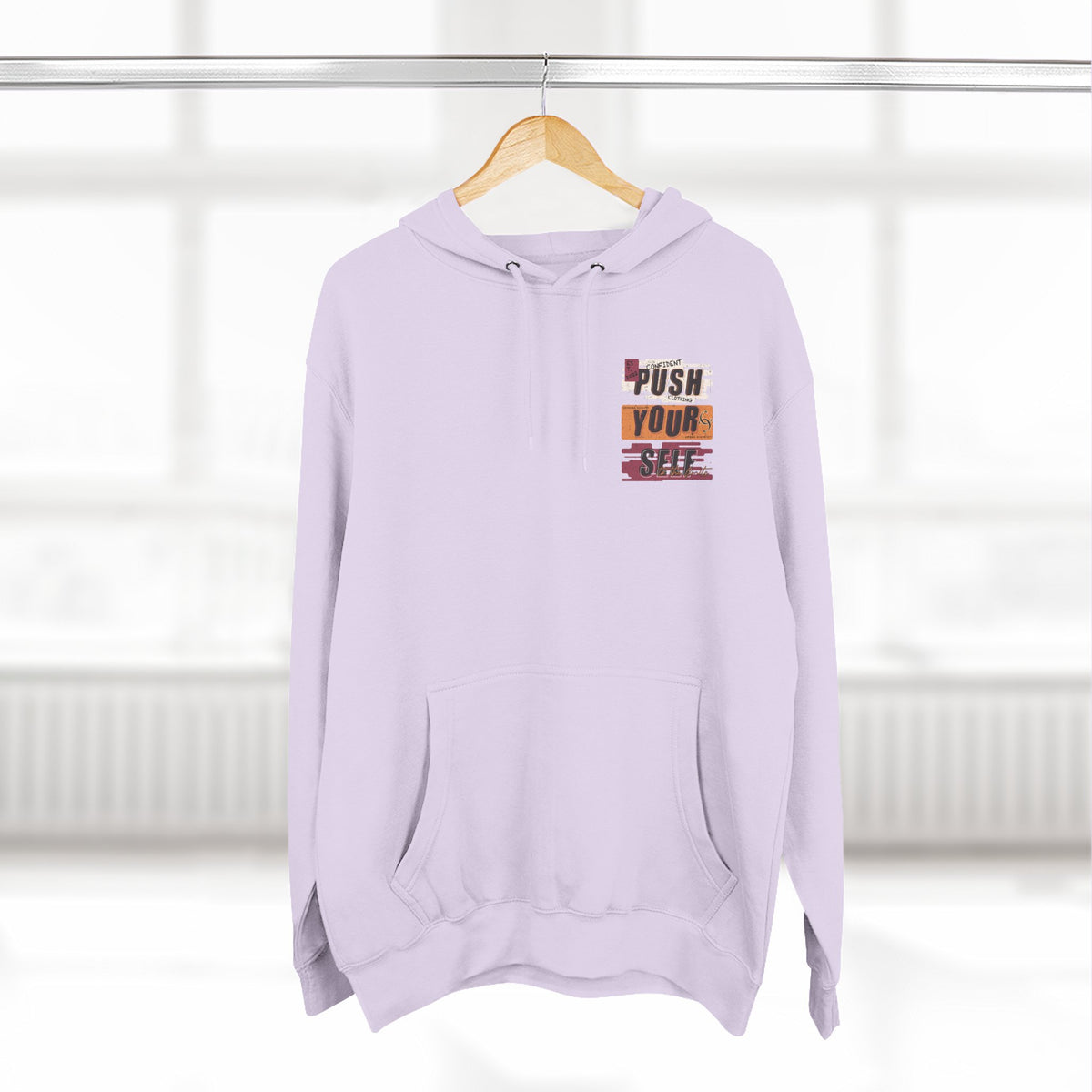 1.4 Confident Clothing Push Your Self Motivational Hoodie