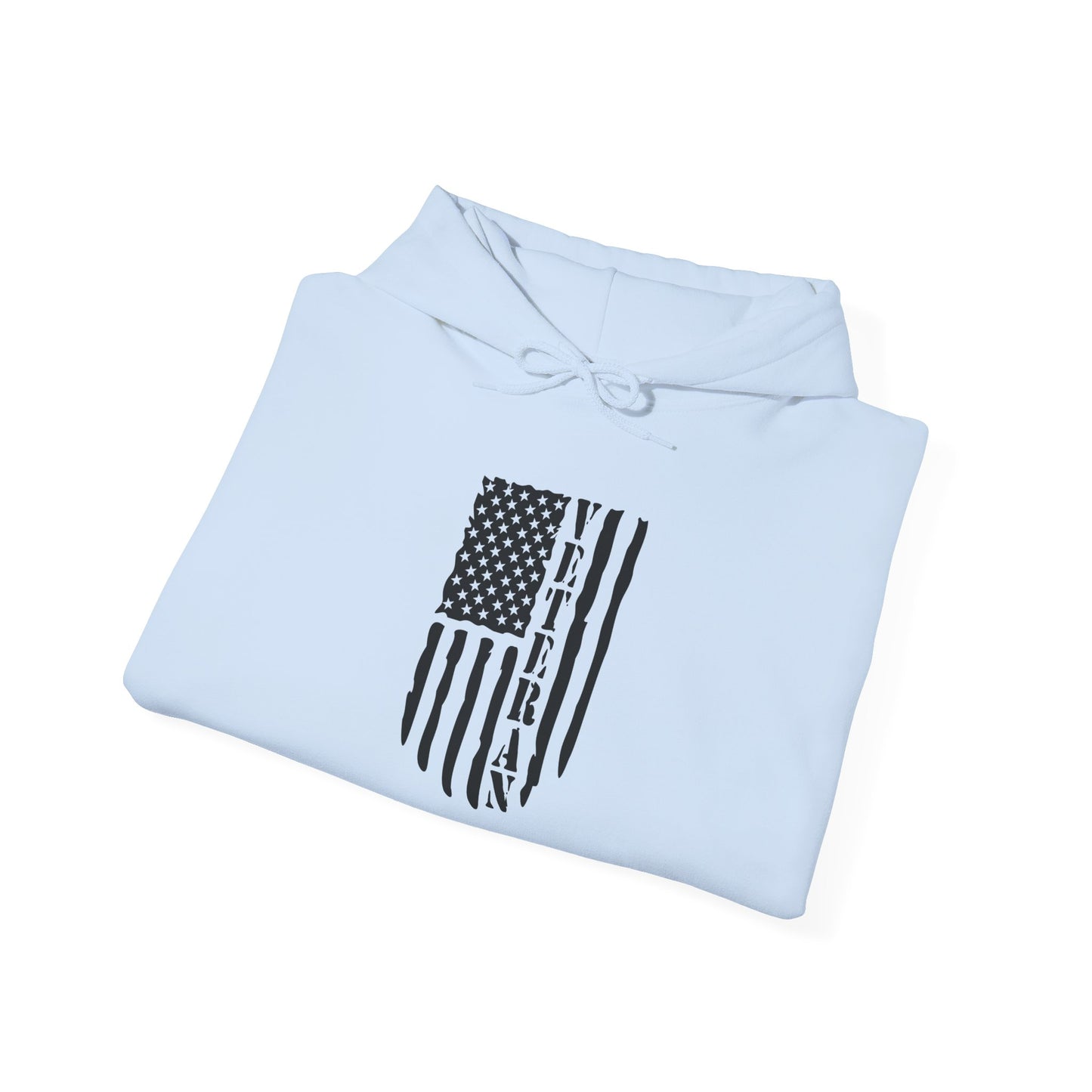 Veteran White Hoodie (black logo)