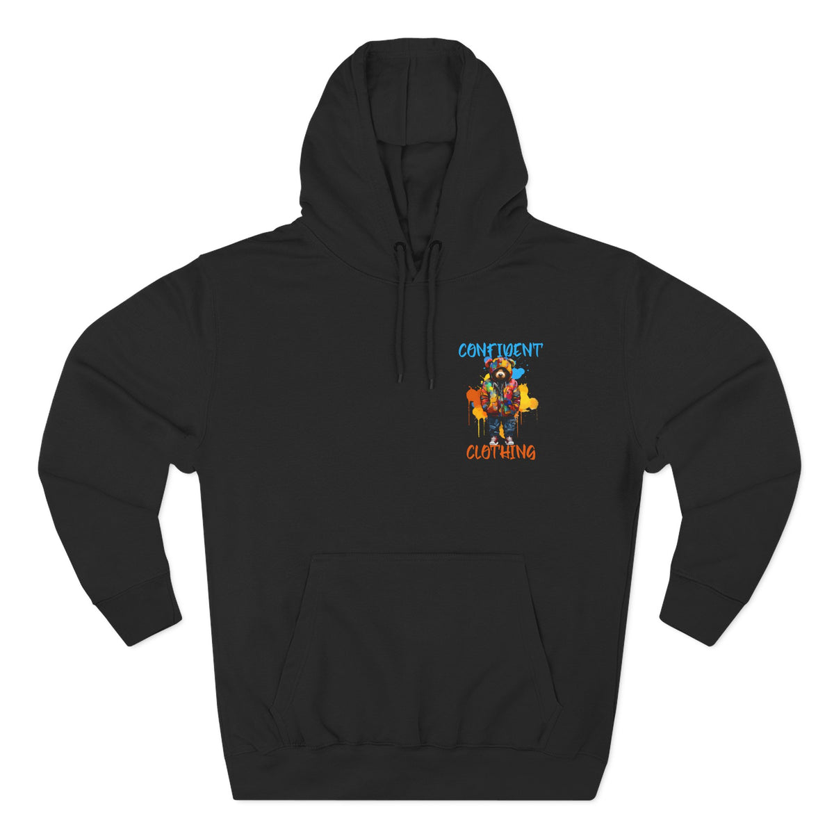Confident Clothing Bear Graphic Fleece Hoodie