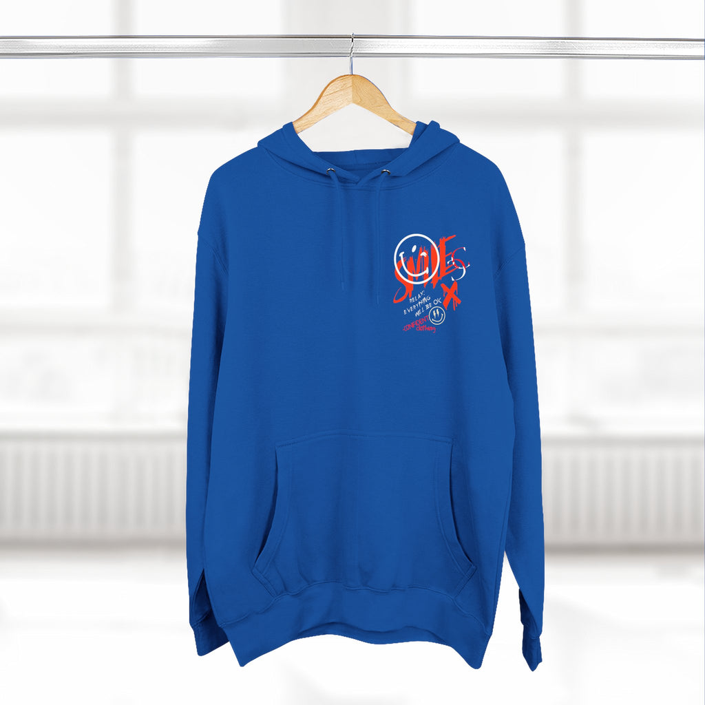 1.5 Confident Clothing Graffiti Hoodie – White “SMILE” Graphic